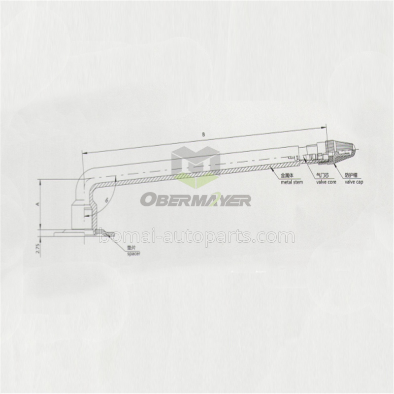 Tubeless V3-02-6 Tire Valve